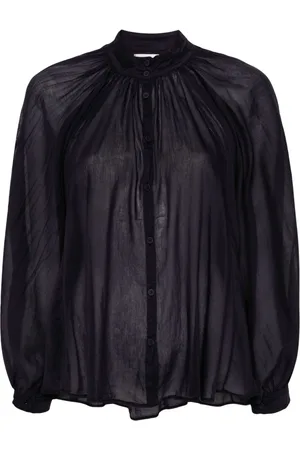FORTE FORTE Semi-sheer collarless shirt