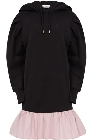 Nina Ricci Logo-print cotton sweatshirt minidress