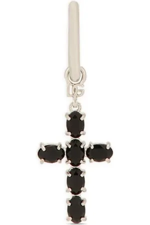 Dolce & Gabbana Cross-pendant hoop earring