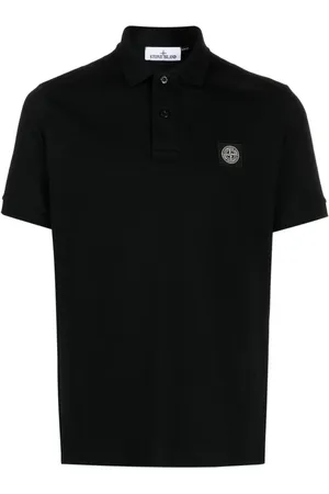 Stone Island Compass-patch cotton polo shirt