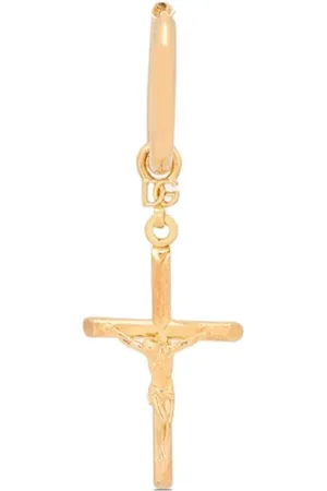 Dolce & Gabbana Cross-pendant hoop earring