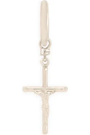 Dolce & Gabbana Cross-pendant hoop earring