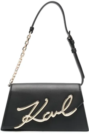 Karl Lagerfeld Signature leather shoulder bag