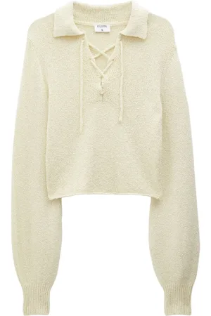 Filippa K Lace-up spread-collar jumper