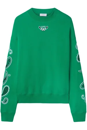 OFF-WHITE Arrow bandana-embroidered cotton sweatshirt