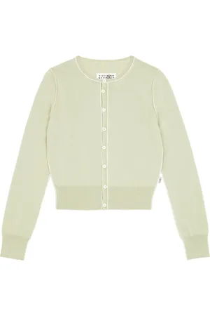 Maison Margiela Raised-seam fine-knit cardigan