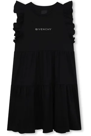 Givenchy Rhinestone logo-appliqu?? tiered dress