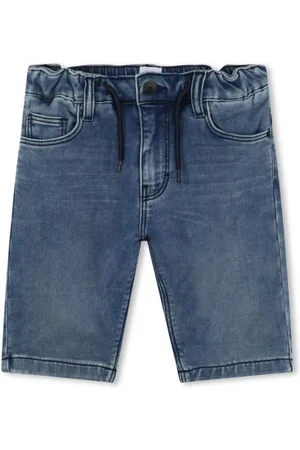 HUGO BOSS Logo-embossed denim shorts
