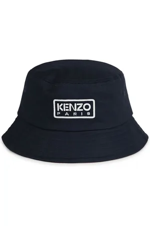 Kenzo Logo-embroidered cotton bucket hat