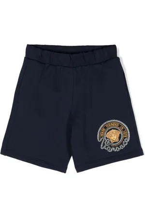 VERSACE Medusa Head-embroidered cotton shorts