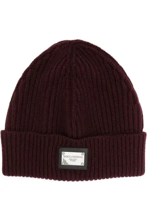 Dolce & Gabbana Logo-plaque ribbed beanie