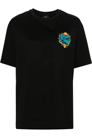 Etro Logo-embroidered cotton T-shirt