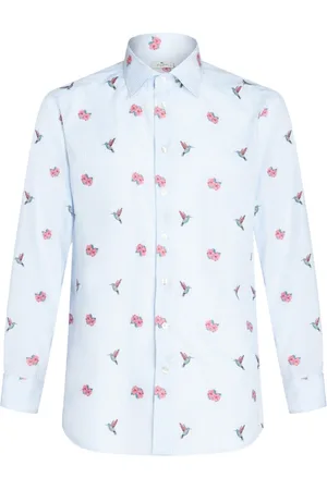 Etro Patterned-jacquard cotton shirt