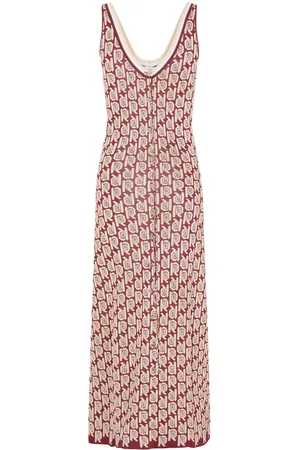 Paco rabanne Monogram-pattern scoop-neck dress