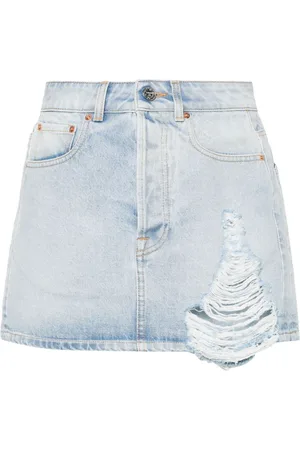 White Distressed Denim Skirt – Chic Beauty Boutique