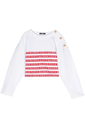 Balmain Logo-print cotton jumper