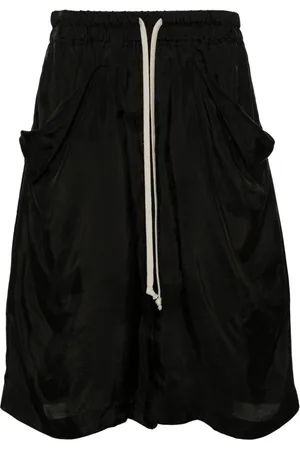 Rick Owens Drop-crotch satin shorts