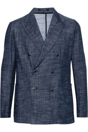 TAGLIATORE Double-breasted denim blazer