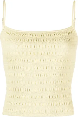 Nanushka Arenda smocked-finish sleeveless top