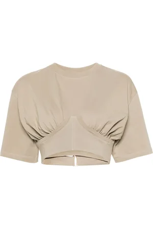 Jacquemus Corset-detail cotton T-shirt
