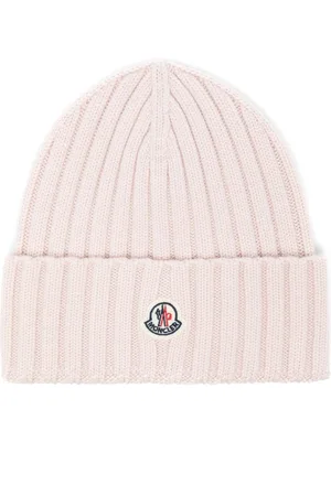 Moncler Logo-patch ribbed-knit beanie