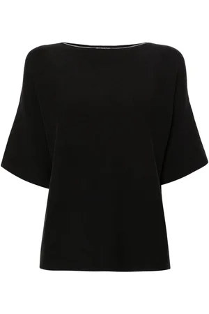 Fabiana Filippi Beaded-trim cotton top