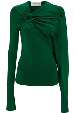 Victoria Beckham Long-sleeve gathered-detail top