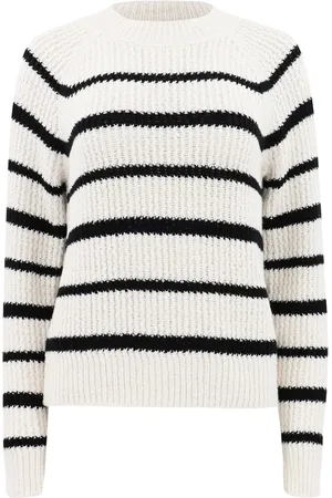 Vince Striped ribbed-knit jumper