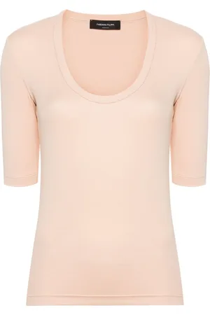 Fabiana Filippi Beaded-trim stretch-cotton top