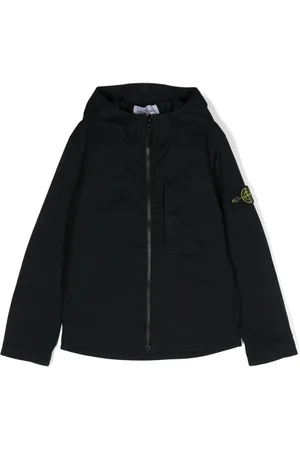 Stone Island Zip-up hooded twill jacket