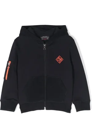 Lapin House Logo-print zip-up hoodie