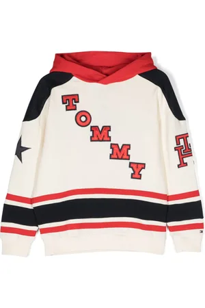 Tommy Hilfiger Logo-patch colour-block hoodie