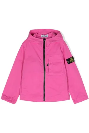 Stone Island Zip-up hooded twill jacket