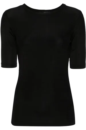 Fabiana Filippi Cut-out fine-ribbed T-shirt
