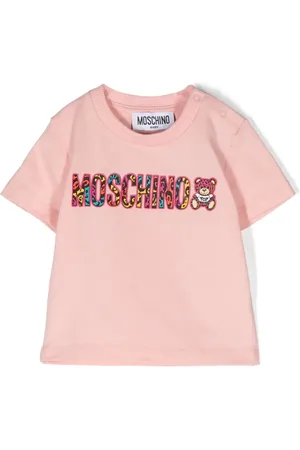 Moschino Logo-flocked cotton T-shirt
