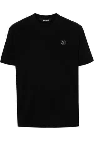 Roberto Cavalli Logo-patch cotton T-shirt