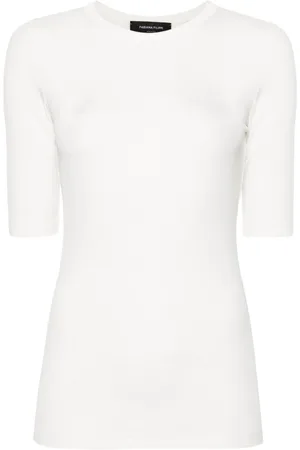 Fabiana Filippi Cut-out fine-ribbed top