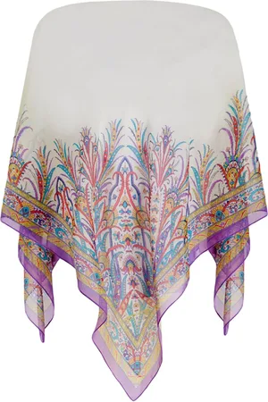 Etro Paisley-print boat-neck poncho
