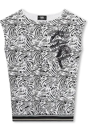 Karl Lagerfeld Zebra-print jersey minidress