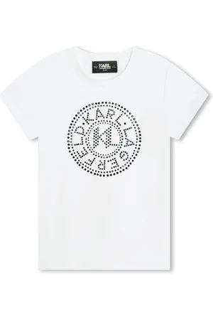 Karl Lagerfeld Logo-print embellished jersey T-shirt