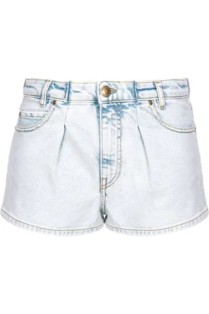 Pinko Pleat-detail denim shorts