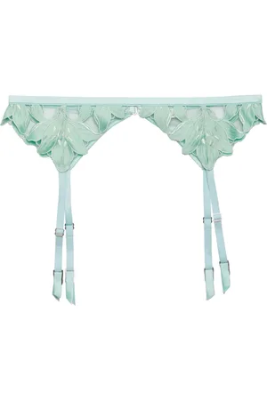 FLEUR DU MAL Lily embroidered garter belt
