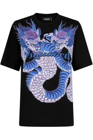 Dsquared2 Dragon-print cotton T-shirt