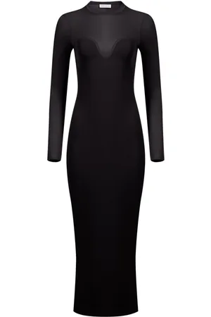 Nina Ricci Textured semi-sheer midi dress