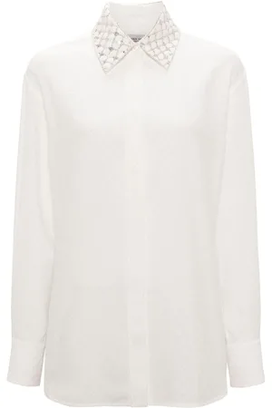 Golden Goose Embellished-collar patterned-jacquard shirt