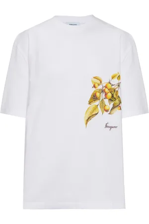 Salvatore Ferragamo Botanical-print cotton T-shirt