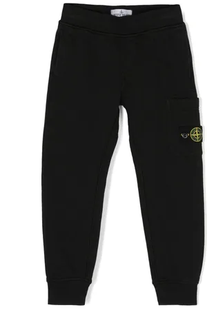 Stone Island Compass-badge cotton track pants