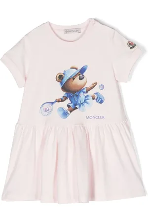 Moncler Bear-print flared dress