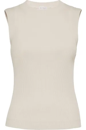Brunello Cucinelli Monili-chain cotton tank top
