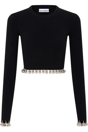 Paco rabanne Bead-detail wool jumper